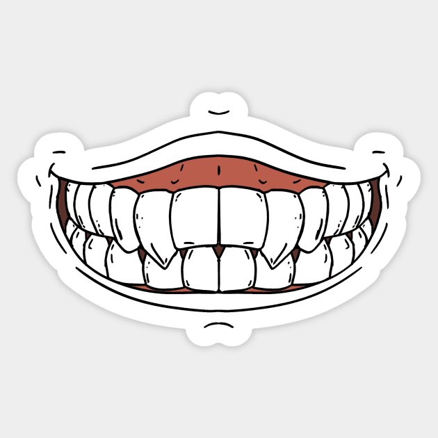 Smile More (teeth) Sticker by Adaser